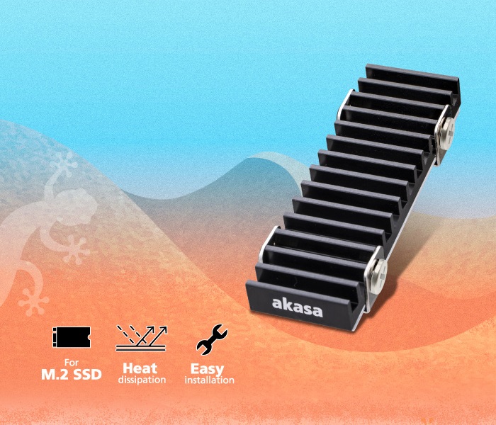 Akasa推出Geck Pro M.2 SSD散热片：改进鳍片设计 安装更加稳固