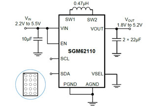 圣邦微推出2.5A负载电流18μA静态电流升降压转换器