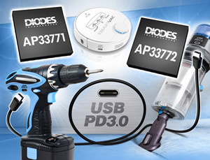 Diodes推出USB Type-C PD3.0接收控制器，提供精简且具成本效益的充电解决方案