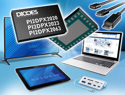 Diodes 公司 20Gbps ReDriver 信号中继器将卓越的讯号完整性能力与低功耗操作相结合
