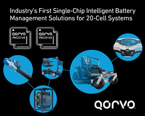 Qorvo推出首款 20 單元智能電池管理單芯片解決方案