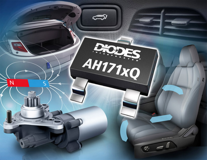 Diodes推出符合汽车规格的低电压、高灵敏度霍尔效应锁存器