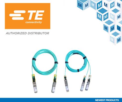 貿澤電子開售適用于高性能計算的TE Connectivity有源光纜組件