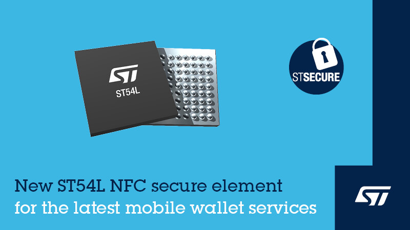 意法半導體新一代 NFC 控制器內置安全單元，支持 STPay-Mobile 數字錢包服務
