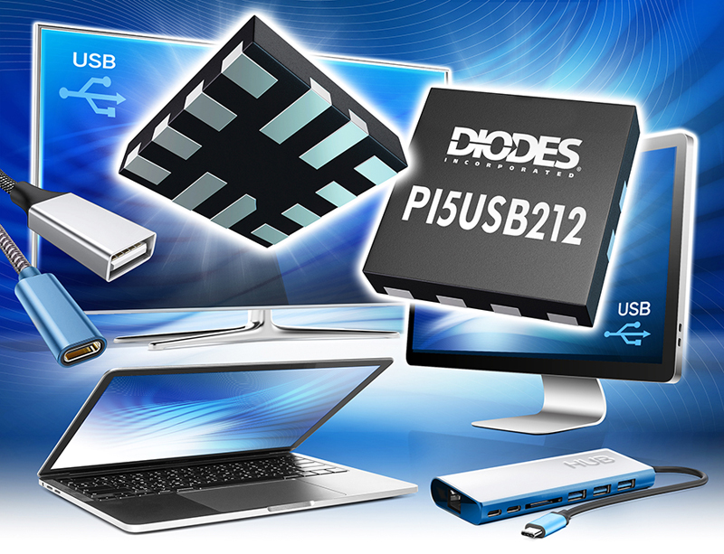 Diodes推出USB 2.0 信号调节器产品 PI5USB212
