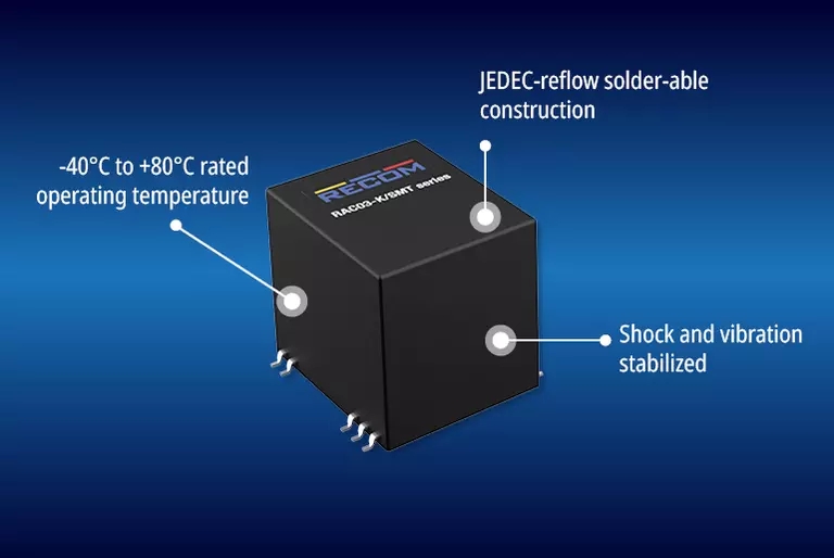 RECOM 推出RAC03 系列 AC/DC 现可提供表面贴装版本