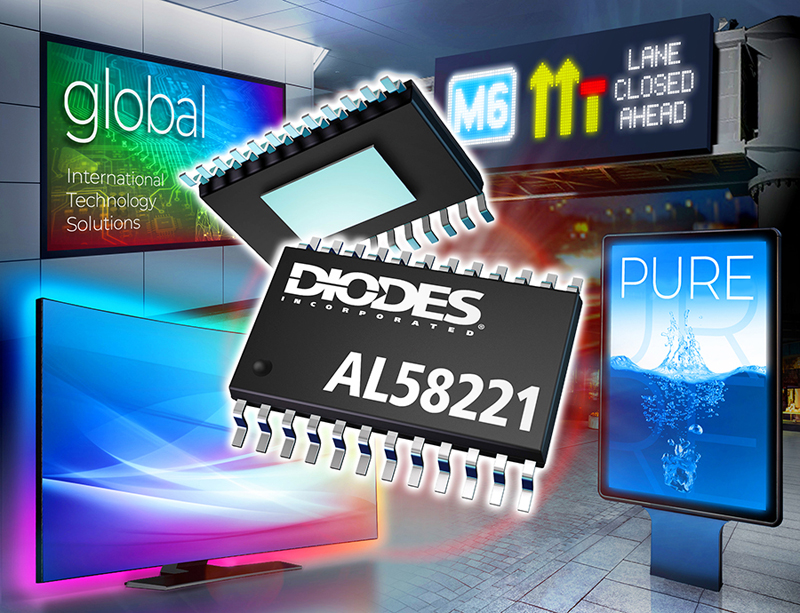 Diodes 推出 12 通道 LED 驱动器，为数字广告牌和显示器带来卓越性能