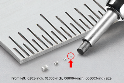 村田開(kāi)發(fā)出首款006003-inch size（0.16mmx0.08mm）超小尺寸的多層陶瓷電容器