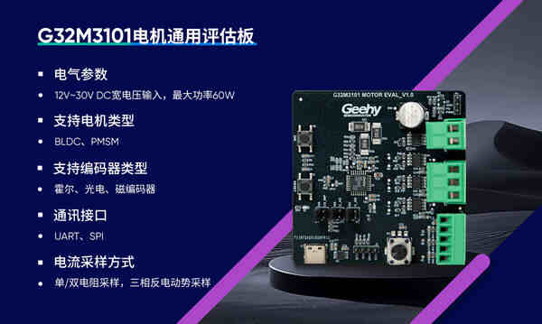MCU+驅(qū)動(dòng)+電源合一，極海G32M3101一顆芯片搞定電機(jī)控制，系統(tǒng)成本驟降