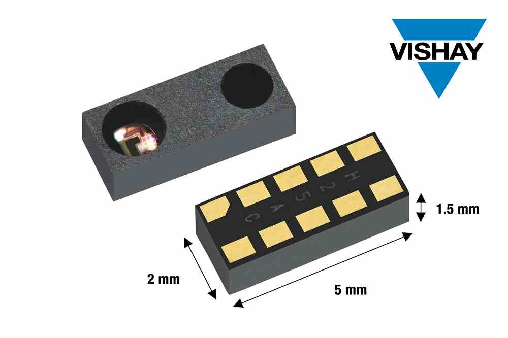 Vishay推出可達(dá)600mm檢測(cè)距離的高靈敏度接近傳感器
