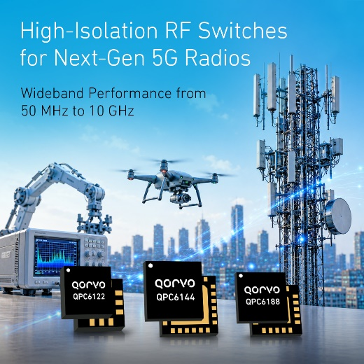 Qorvo® 推出全新宽带高隔离度开关系列产品,消除 5G 无线电级联架构 Qorvo® 推出全新宽带高隔离度开关系列产品,消除 5G 无线电级联架构